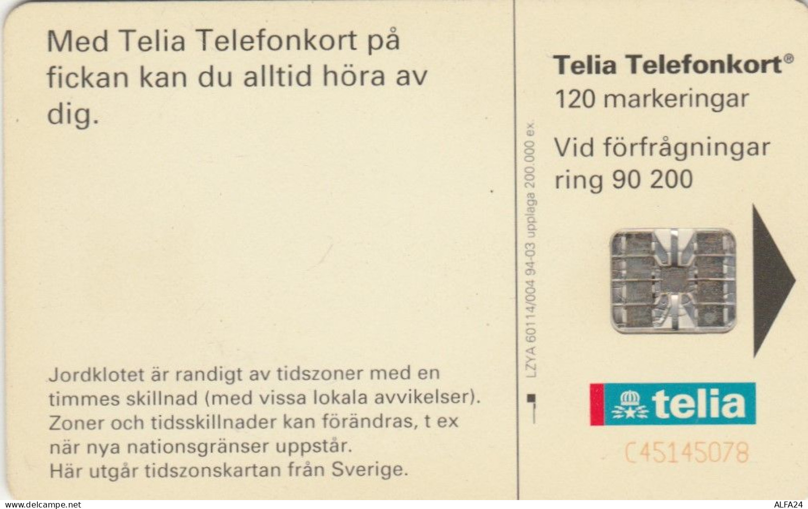 PHONE CARD SVEZIA  (E101.17.2 - Suède