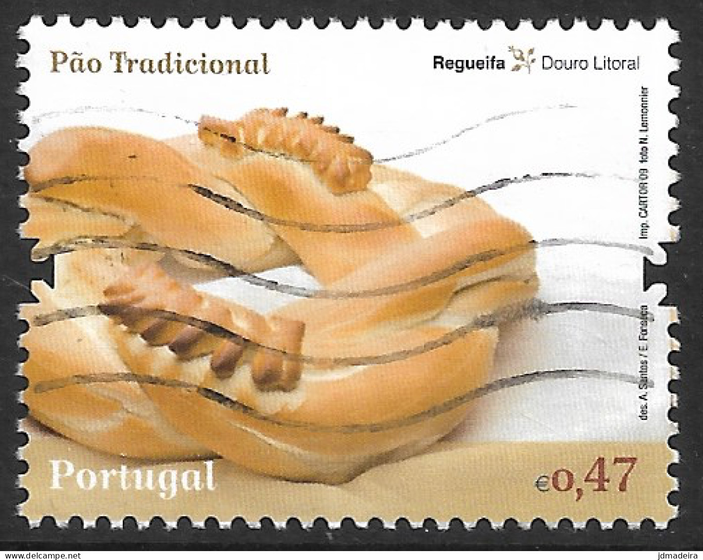 Portugal – 2009 Traditional Breads 0,47 Used Stamp - Usado