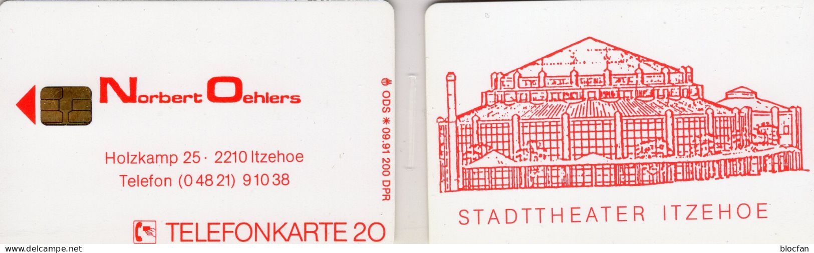 Theater TK N *09.1991(K432) 200Expl.o 75€ Visitenkarte Immobilien Oehlers In Itzehohe TC Architectur On Telecard Germany - Ontwikkeling