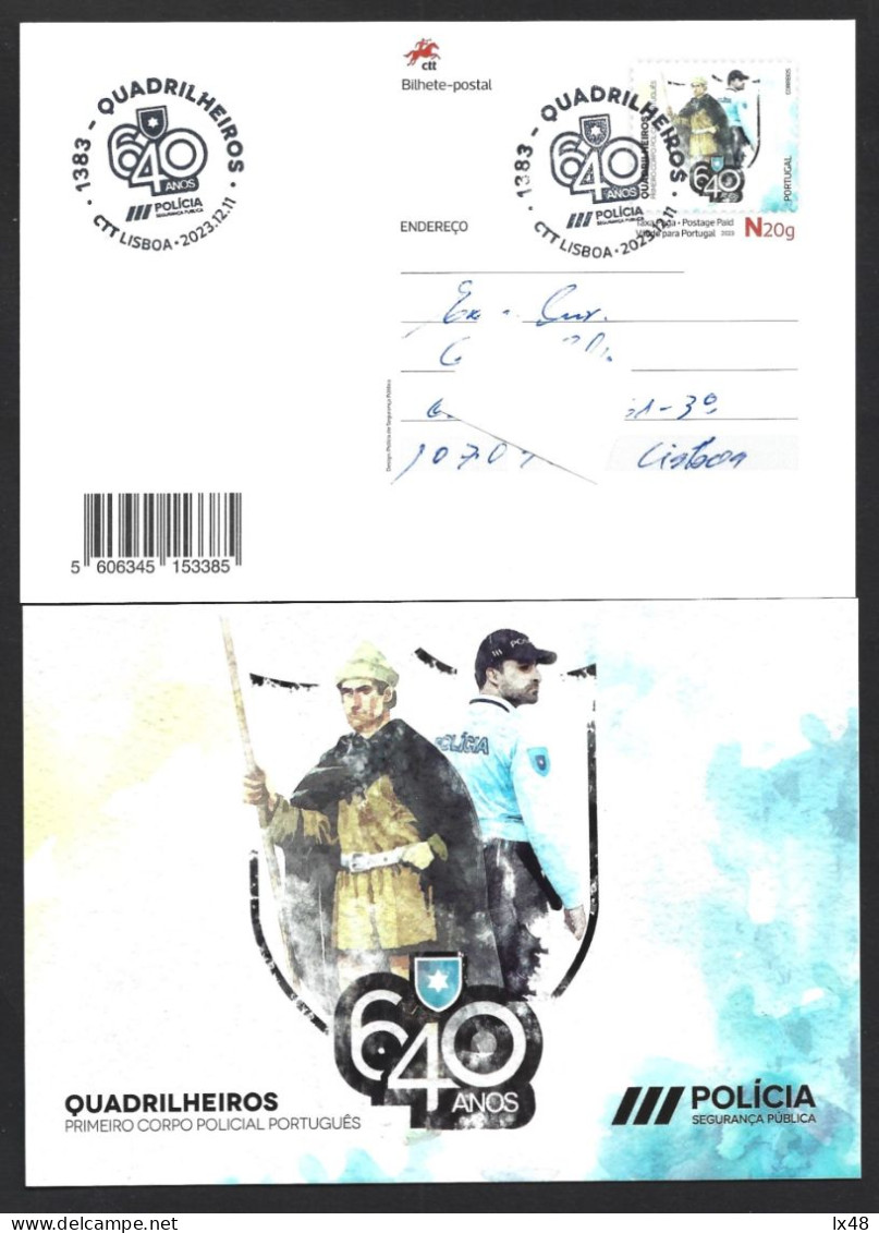 Entire Postcard From The 640th Years Of Portuguese Police. 'Quadrilheiros'. Public Security. Portugiesischen Polizei. 'Q - Police - Gendarmerie