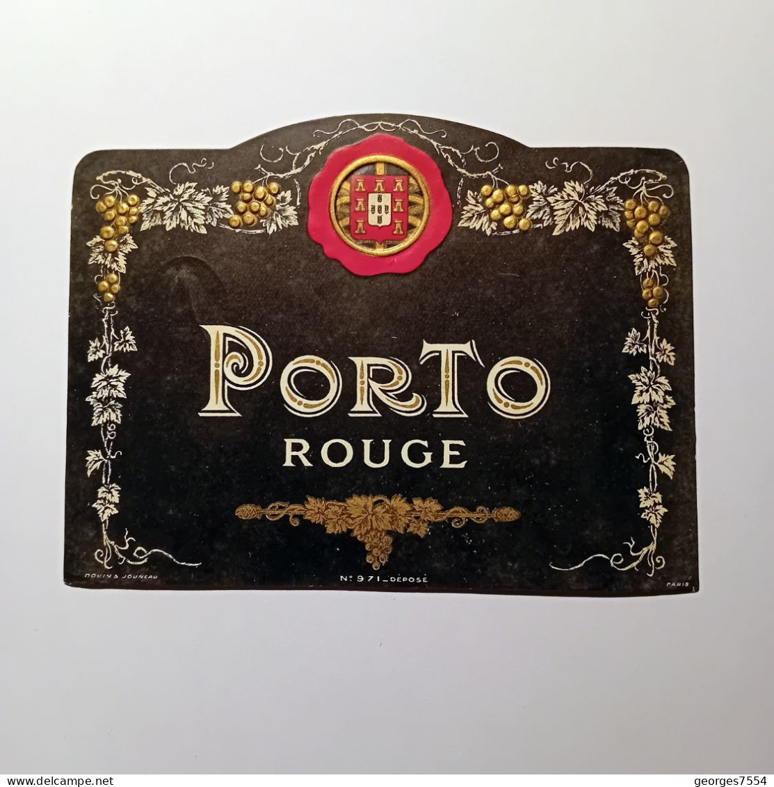 Ancienne ETIQUETTE  - PORTO ROUGE Espagne- Spécimen D'étiquette G. JOUNEAU - Rhum