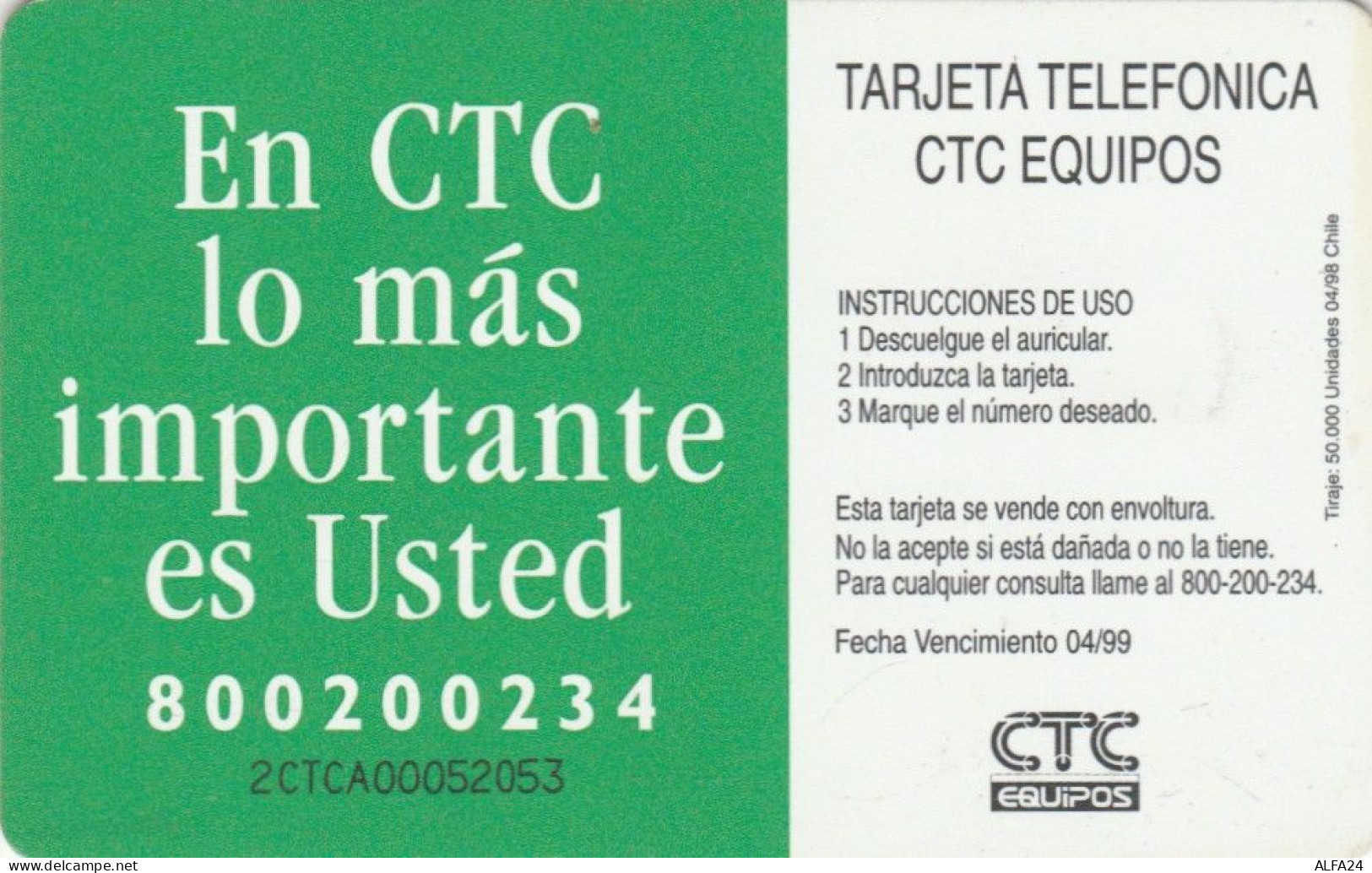 PHONE CARD CILE  (E102.46.8 - Cile