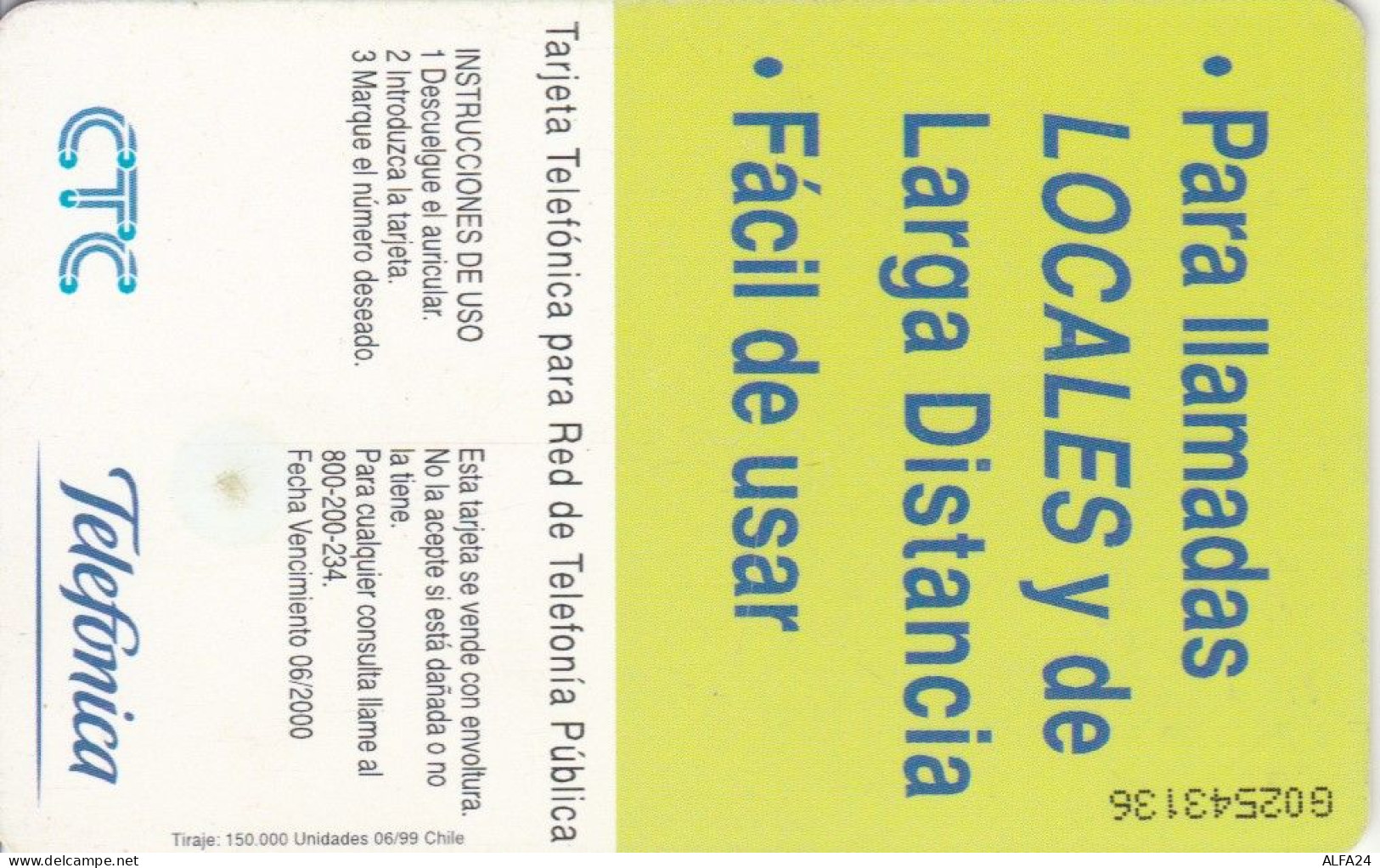 PHONE CARD CILE  (E102.46.5 - Chile