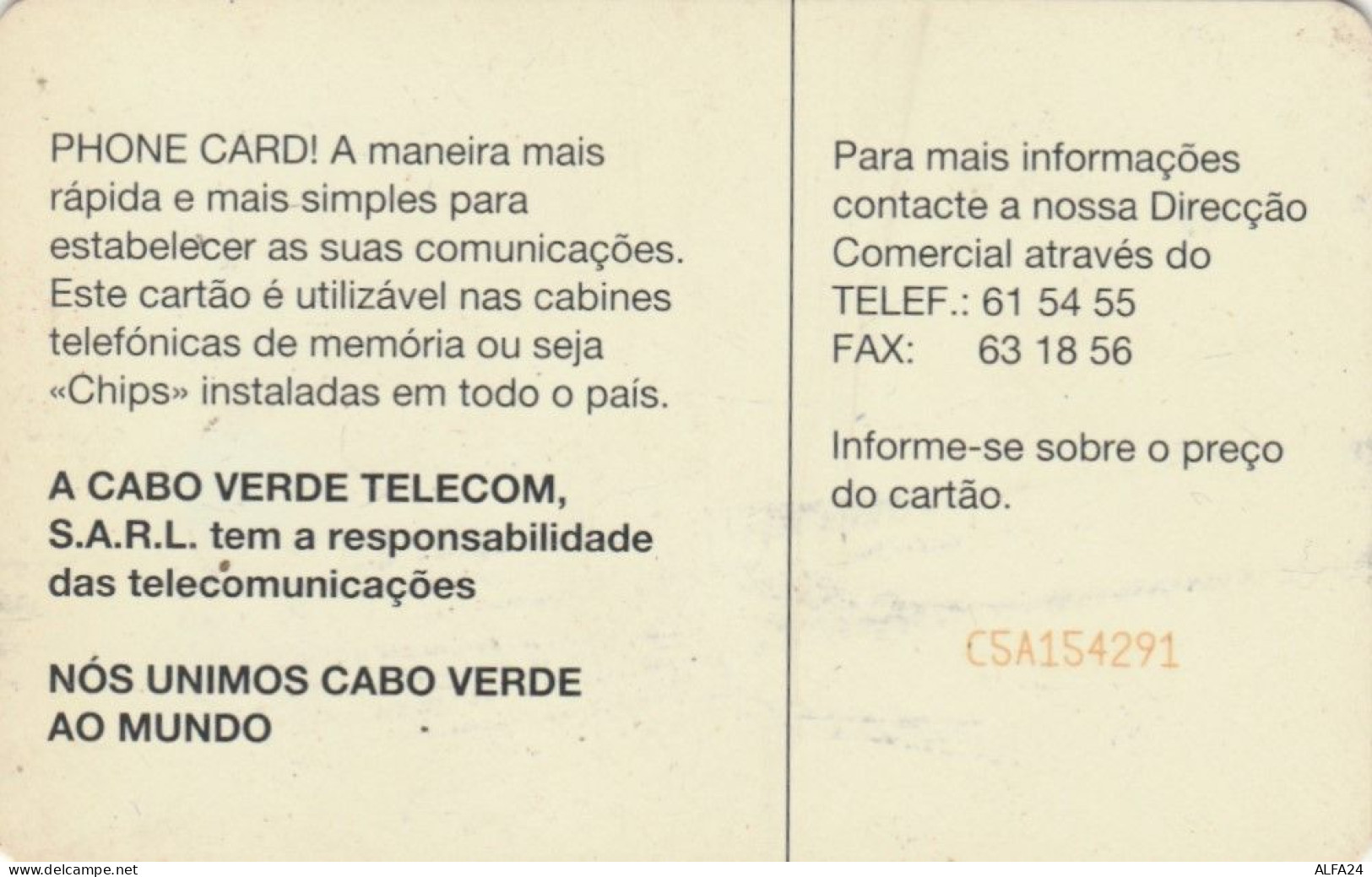 PHONE CARD CABO VERDE  (E102.45.8 - Cap Vert