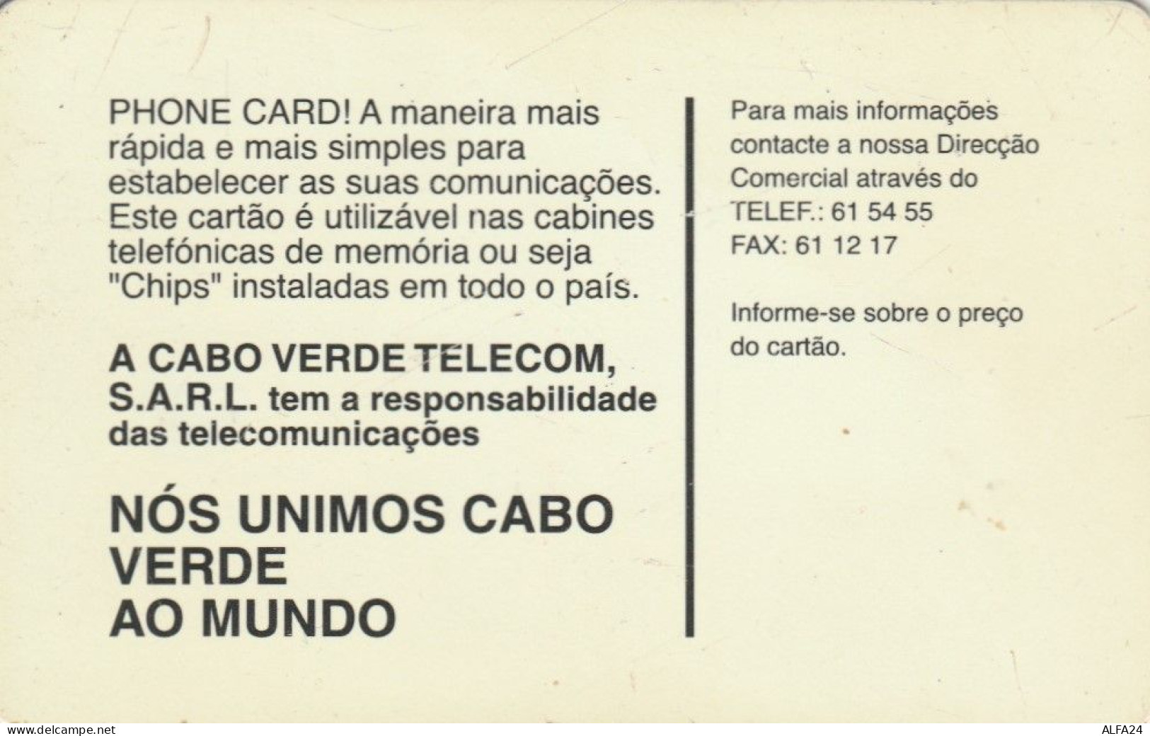 PHONE CARD CABO VERDE  (E102.45.7 - Cap Vert
