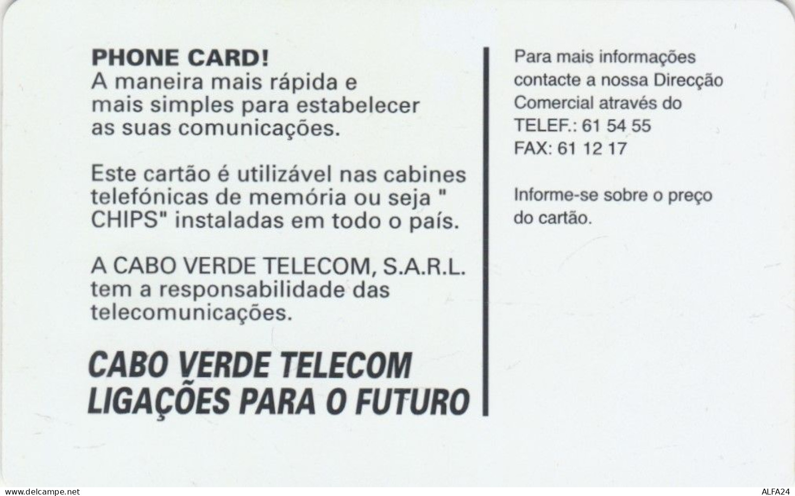 PHONE CARD CABO VERDE  (E102.45.4 - Kaapverdische Eilanden