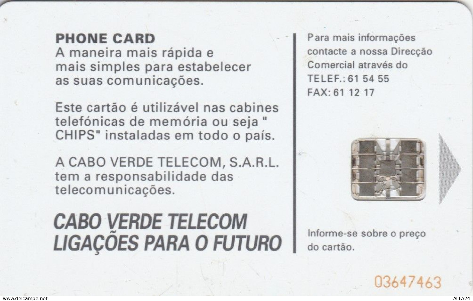 PHONE CARD CABO VERDE  (E102.45.1 - Kaapverdische Eilanden