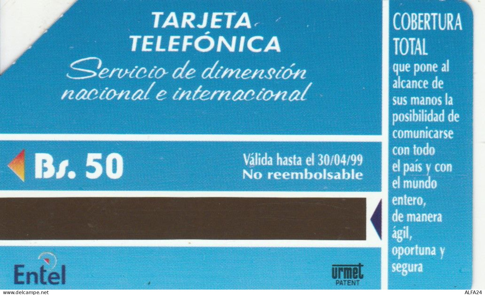 PHONE CARD BOLIVIA  (E102.39.1 - Bolivie