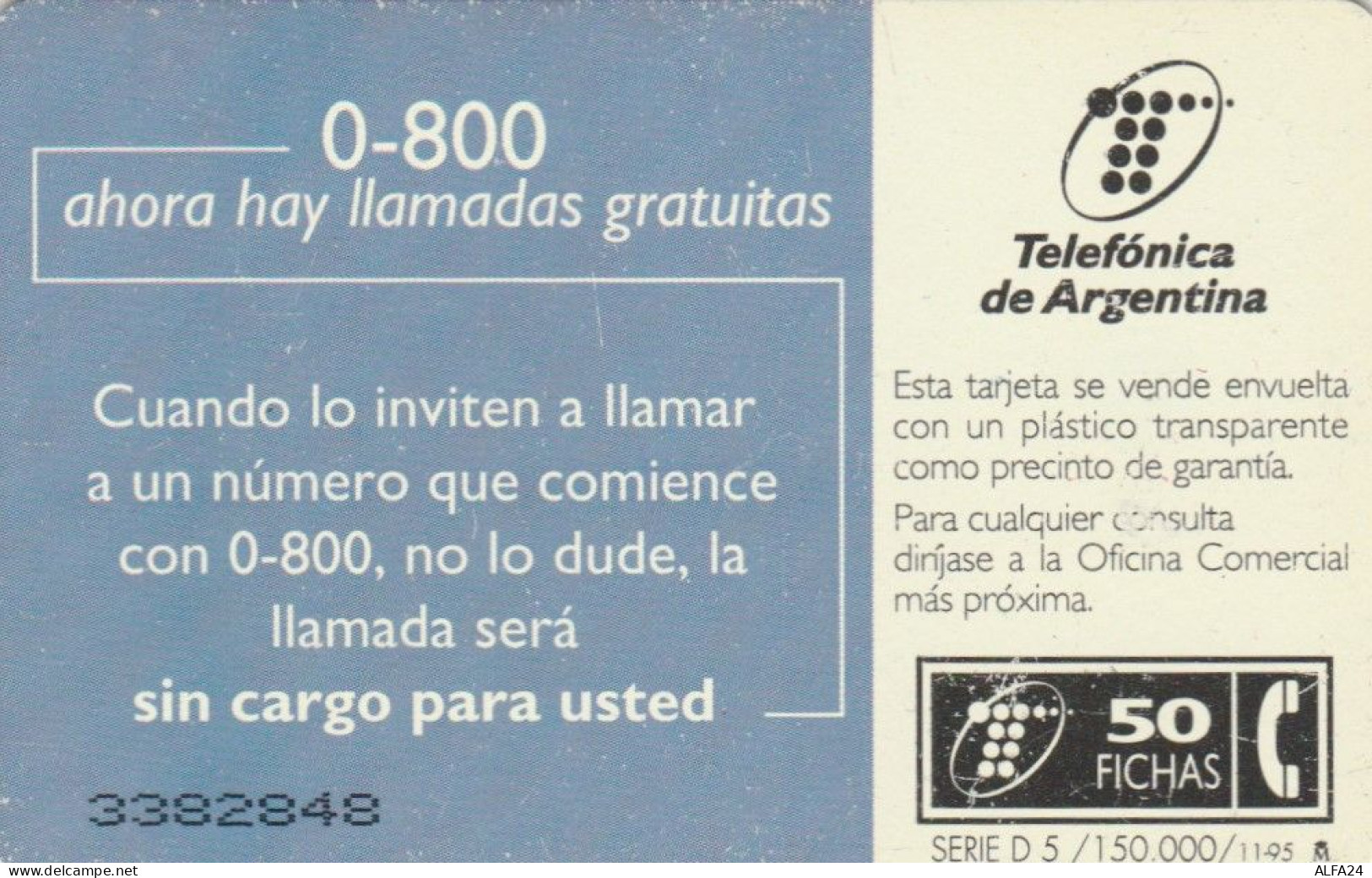 PHONE CARD ARGENTINA  (E102.26.8 - Argentine