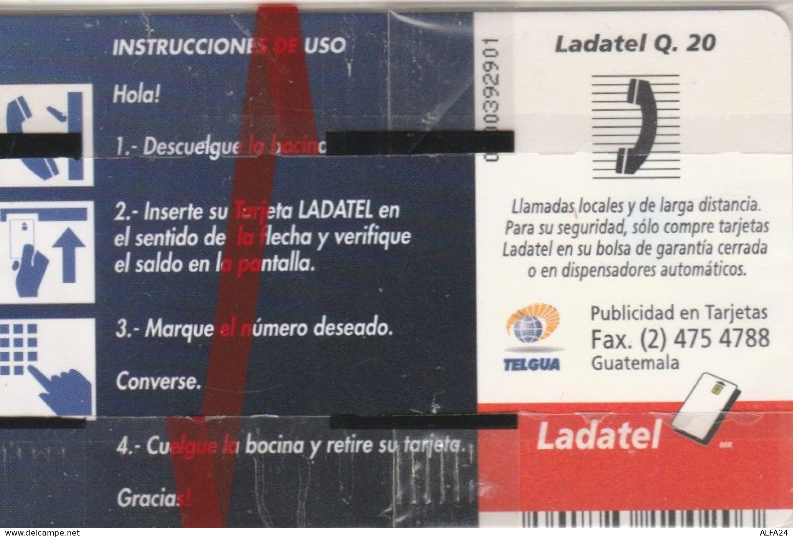 PHONE CARD GUATEMALA NEW BLISTER  (E102.22.1 - Guatemala