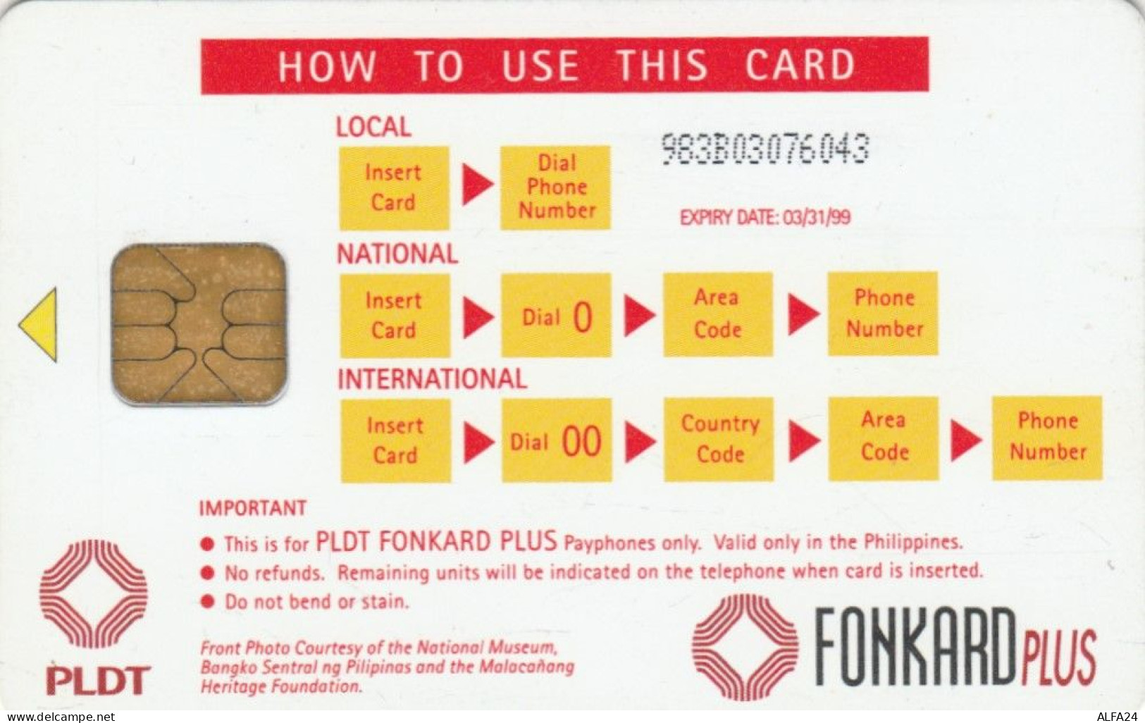 PHONE CARD FILIPPINE  (E102.14.4 - Philippines