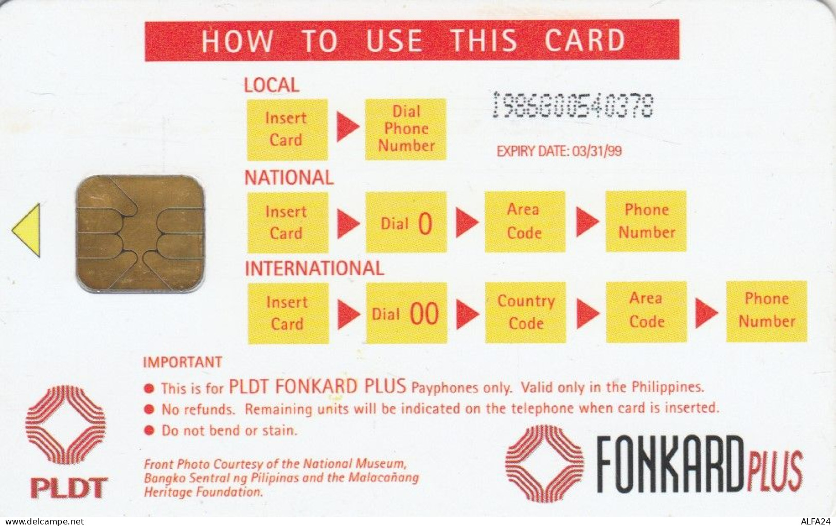 PHONE CARD FILIPPINE  (E102.14.7 - Philippines