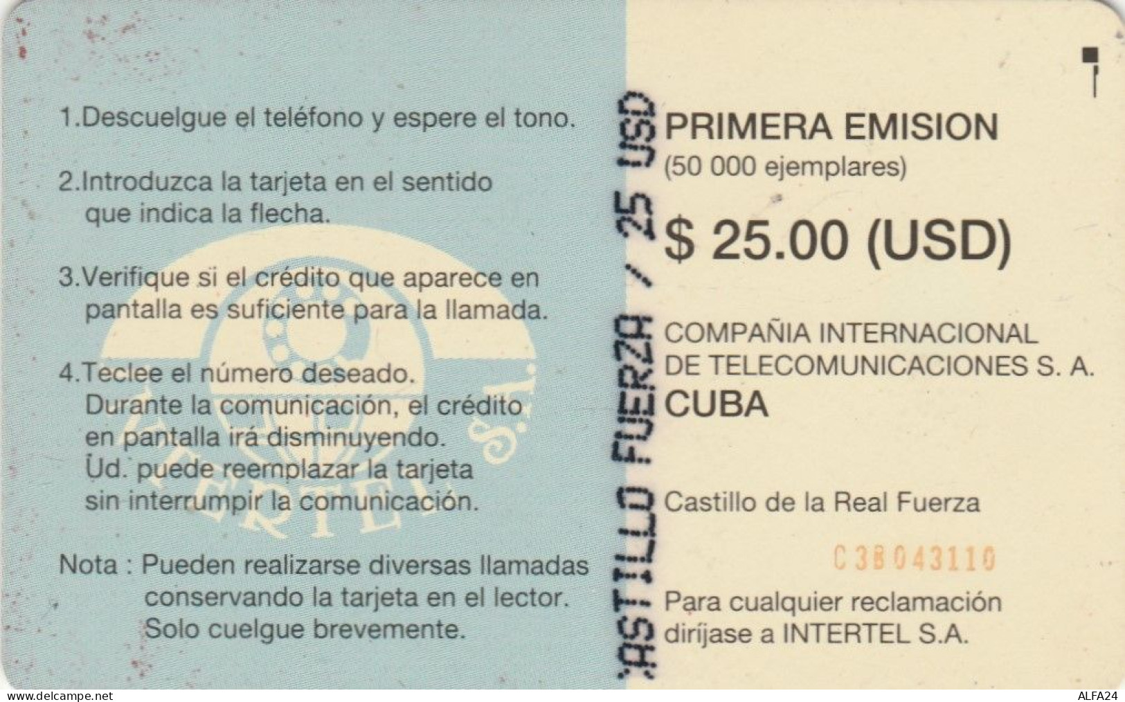 PHONE CARD CUBA  (E102.4.8 - Kuba