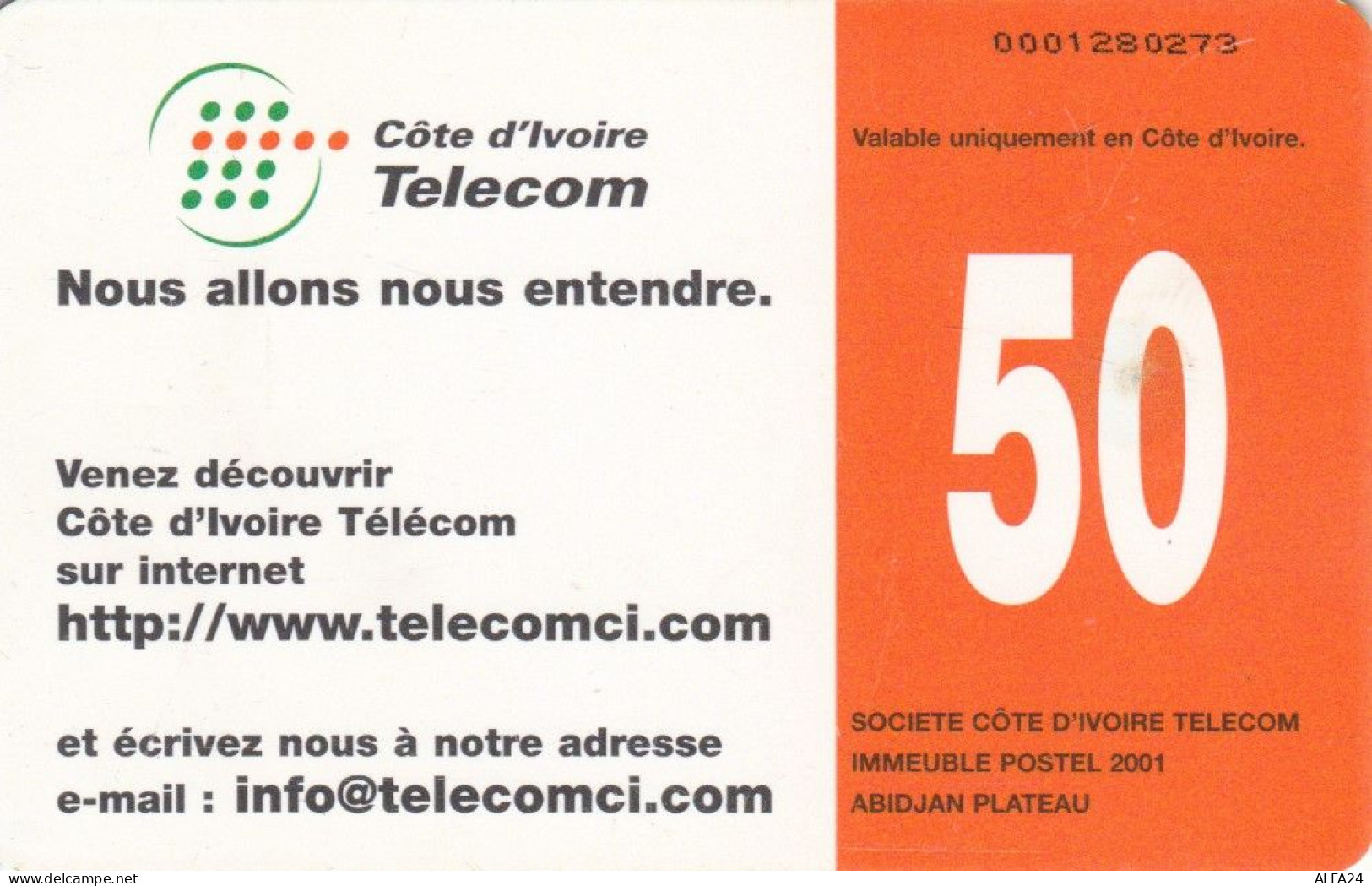 PHONE CARD COSTA D'AVORIO  (E102.3.7 - Ivory Coast