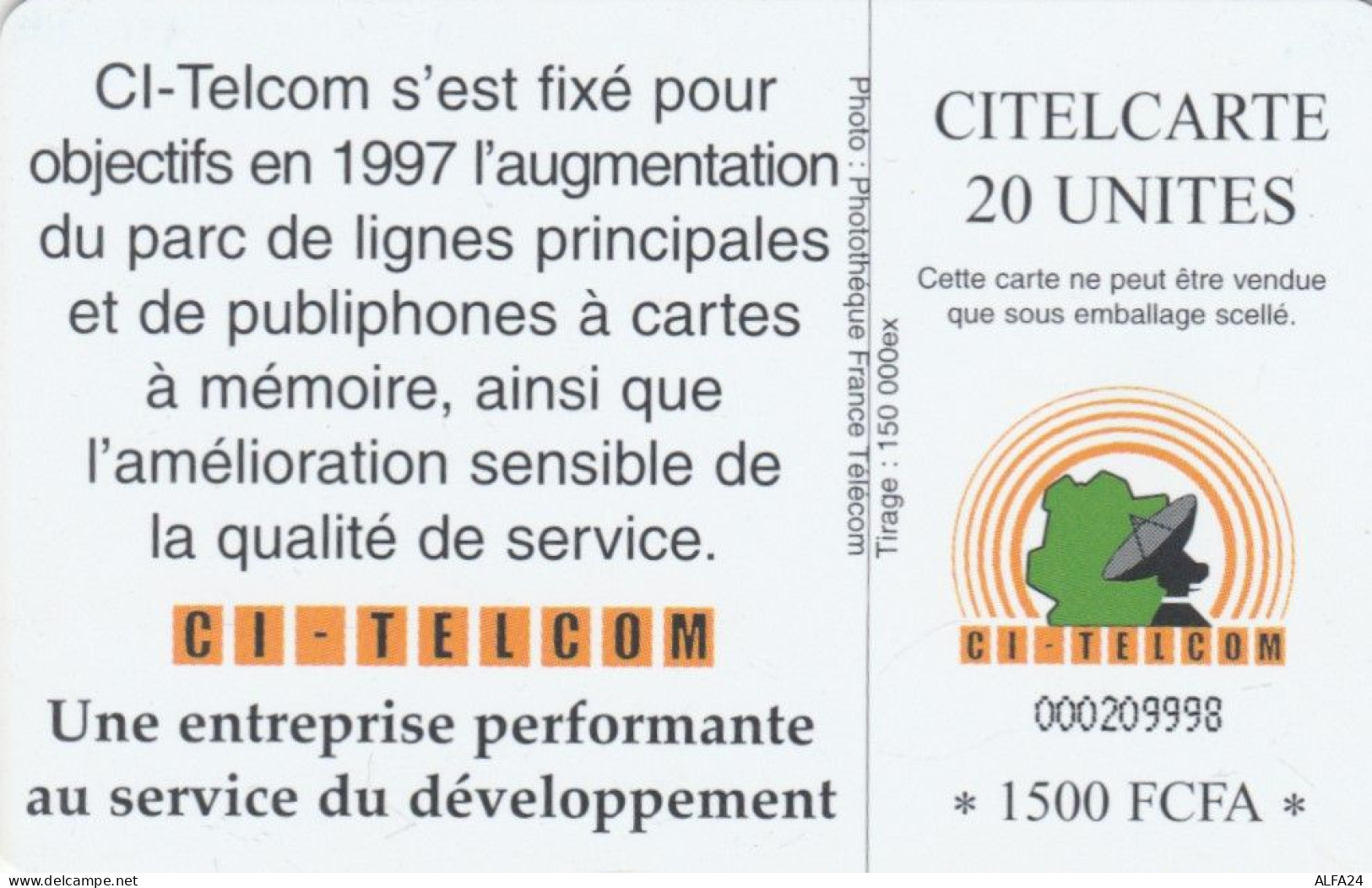 PHONE CARD COSTA D'AVORIO  (E102.2.8 - Ivory Coast