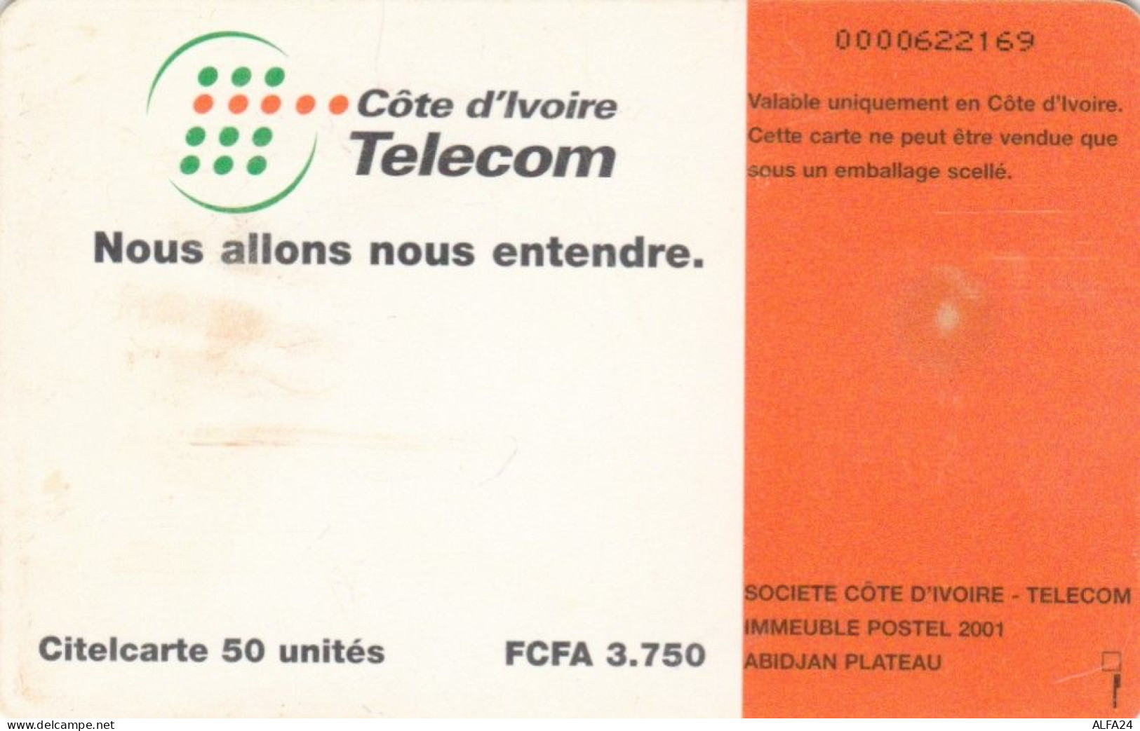 PHONE CARD COSTA D'AVORIO  (E102.3.2 - Côte D'Ivoire