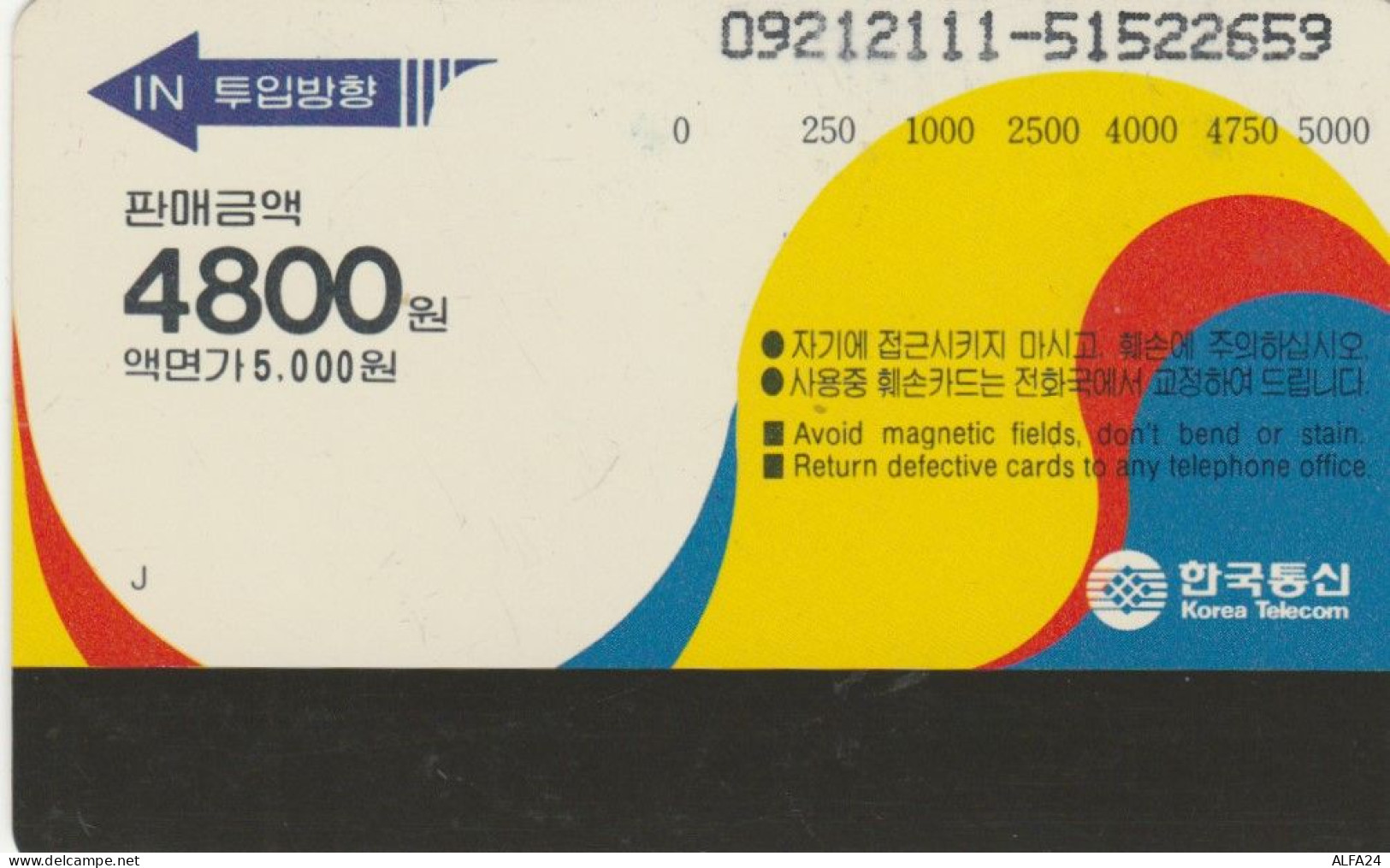 PHONE CARD COREA SUD  (E102.1.6 - Korea (Zuid)