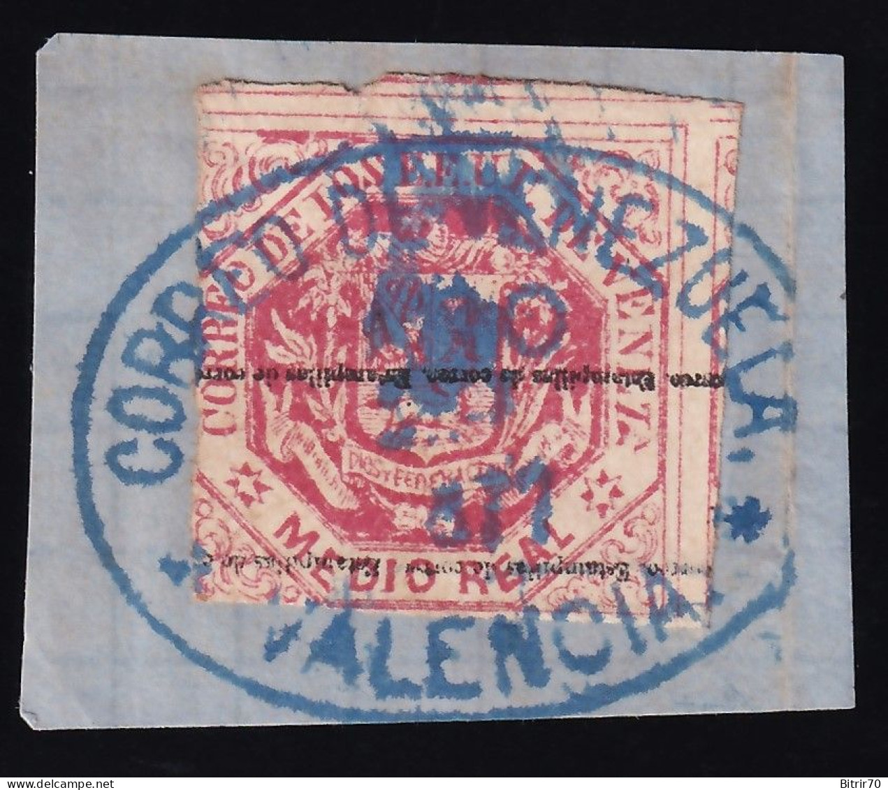 Venezuela, 1865-70 Mi. 20 III K, ½ R. Lila-rosa, [Mat. Correo De Venezuela, Valencia.] - Venezuela