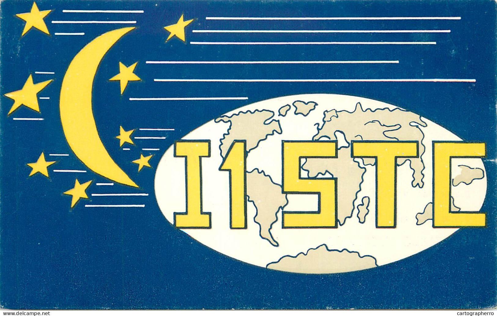 Radio Amateur QSL Card Italy Naples I15TC Y05-3553 Cielo Stellato - Radio Amateur