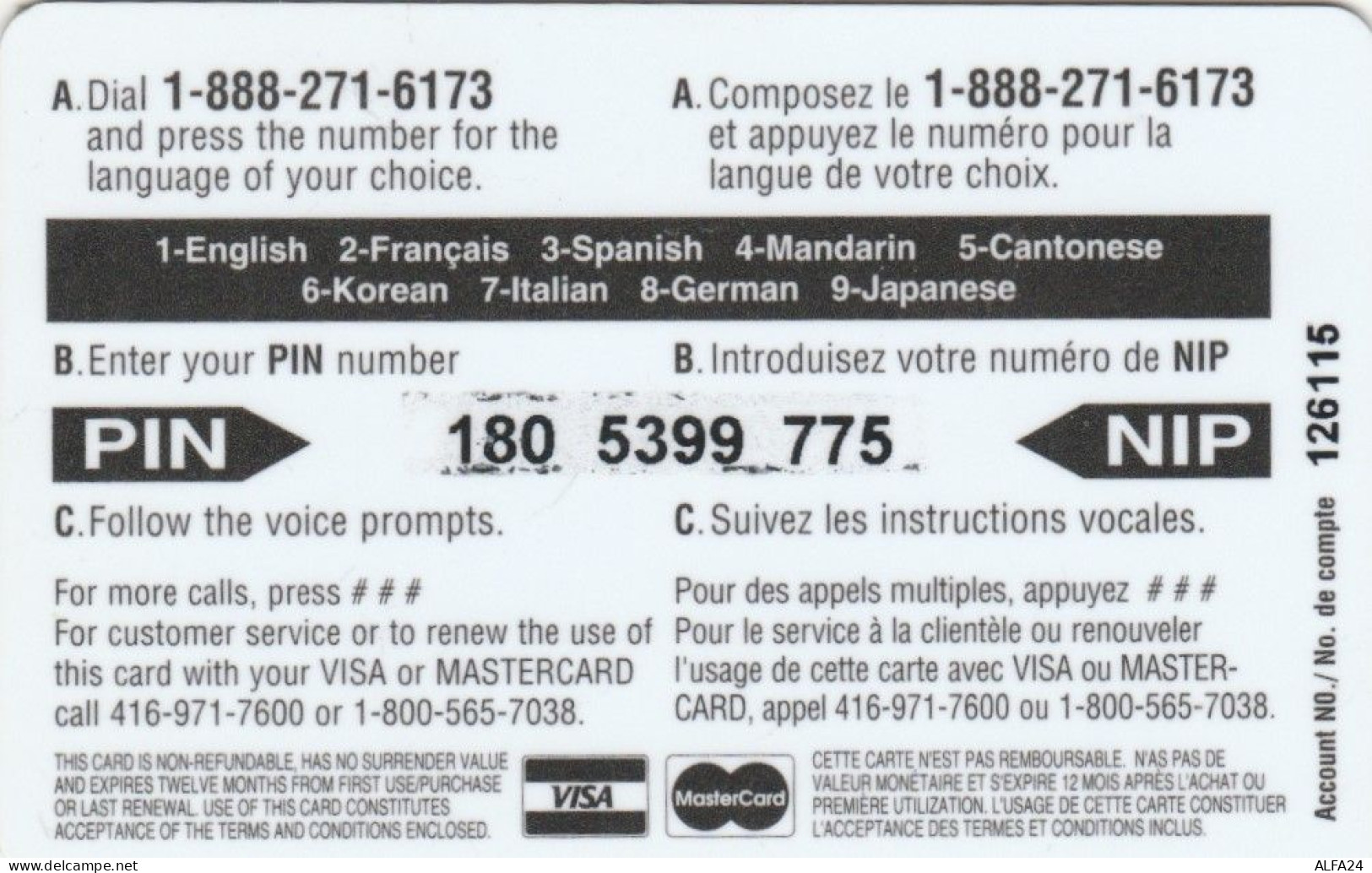 PREPAID CANADA (E103.44.6 - Kanada