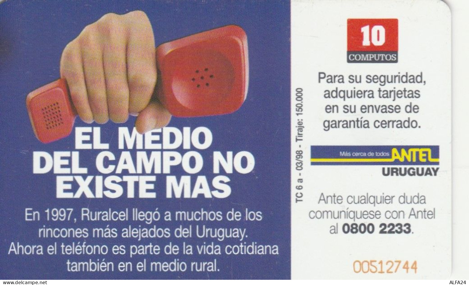 PHONE CARD URUGUAY (E103.42.7 - Uruguay