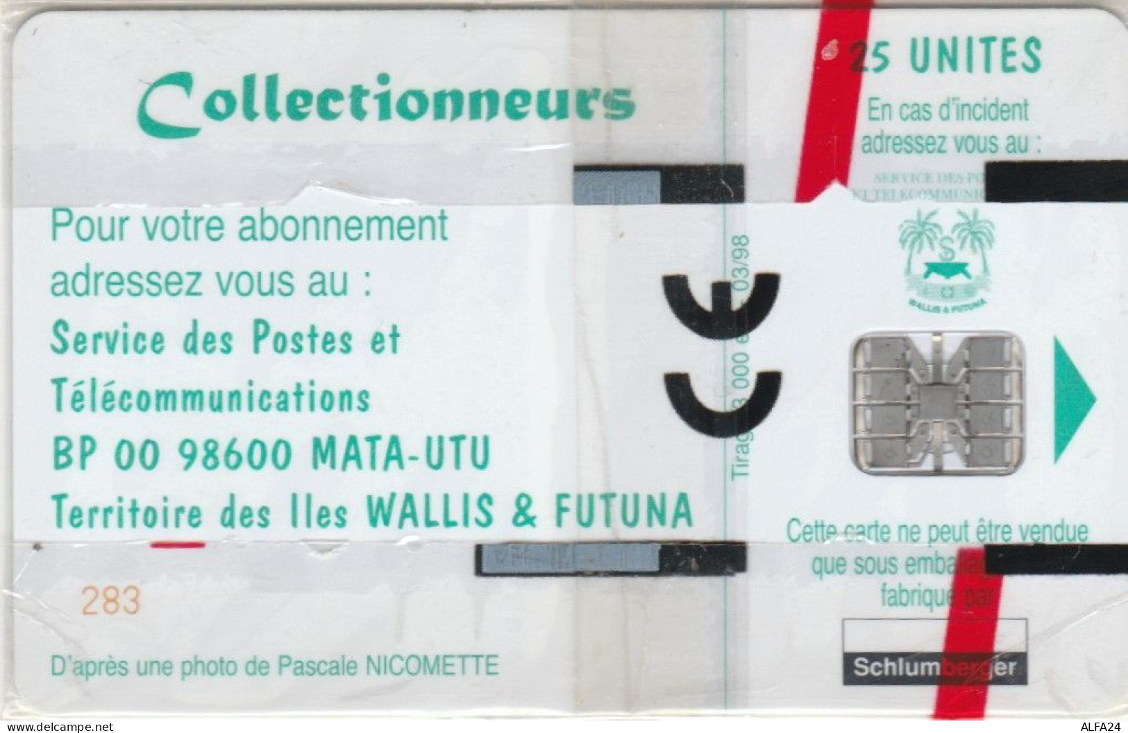 PHONE CARD WALLIS E FUTUNA -NEW BLISTER (E103.39.6 - Wallis E Futuna