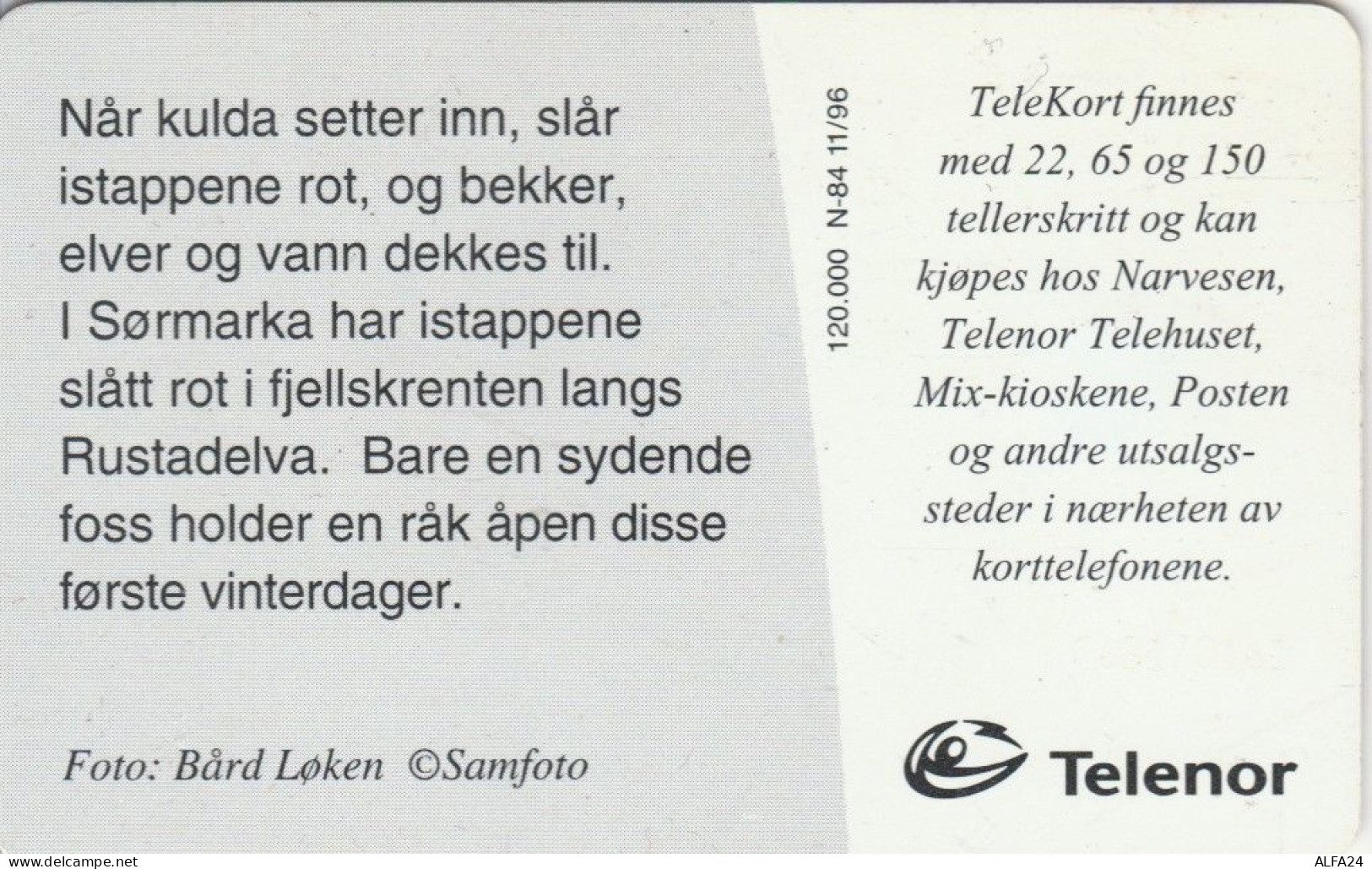 PHONE CARD NORVEGIA (E103.26.1 - Noorwegen