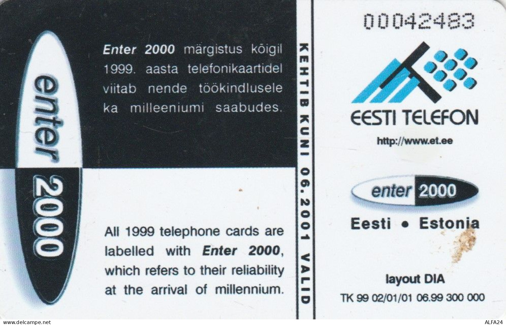 PHONE CARD ESTONIA (E103.9.7 - Estland