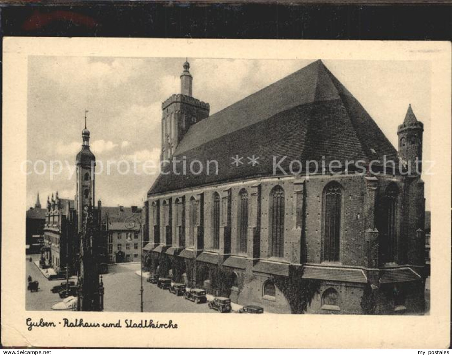 42220377 Guben Rathaus Stadtkirche Guben - Guben