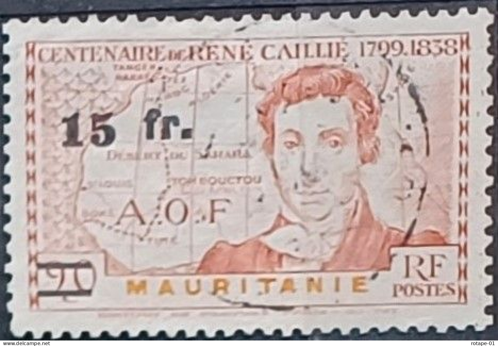 Mauritanie  1944,  YT N°137  O,  Cote YT 2€ - Gebruikt