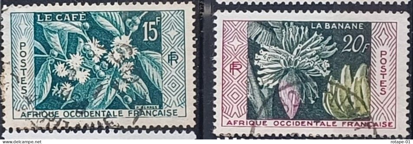 AOF  1956,58,  YT N°62,67  O,  Cote YT 0,75€ - Gebruikt