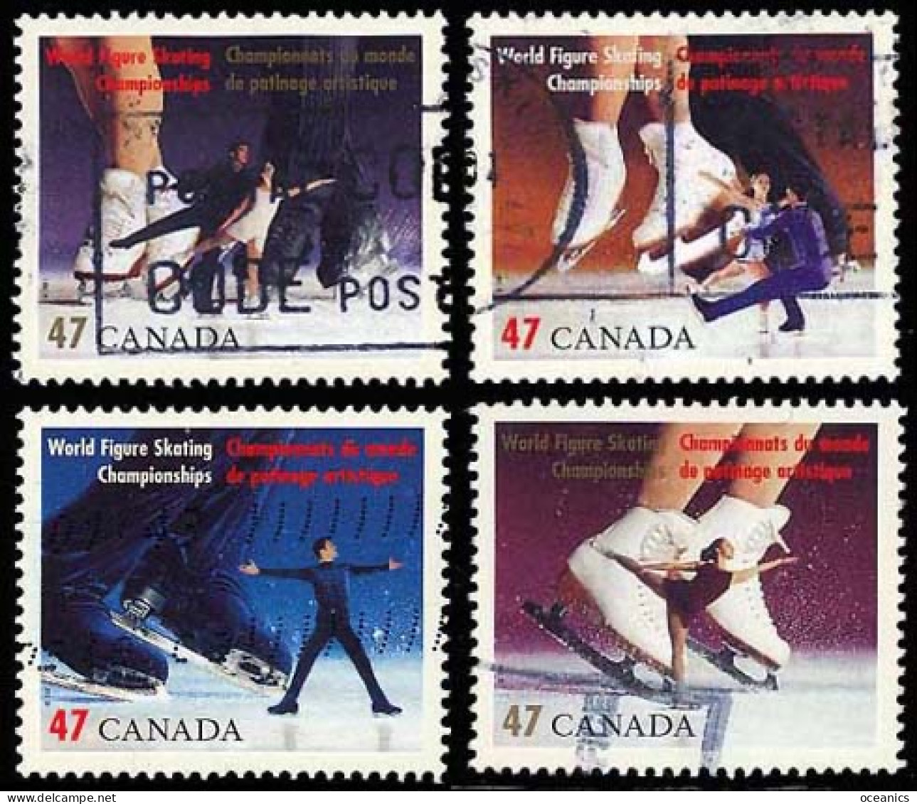 Canada (Scott No.1896-99 - Patinage Artistique / Figure Skating) (o) - Oblitérés