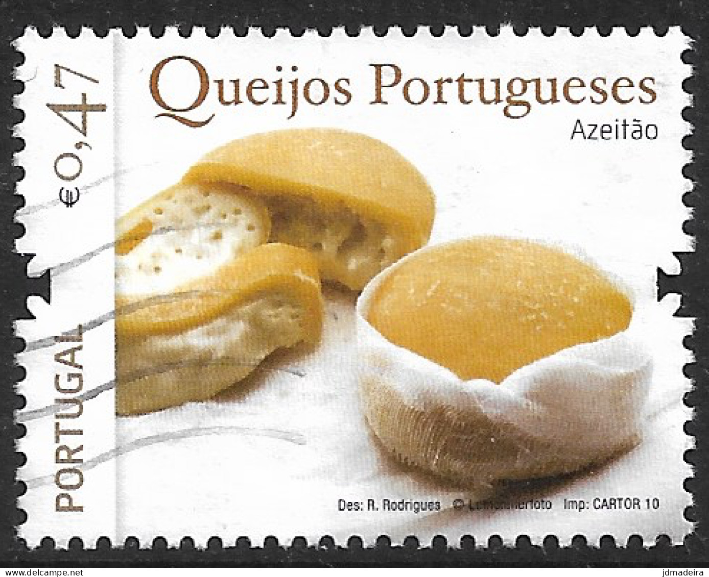 Portugal – 2010 Cheeses 0,47 Euros Used Stamp - Usado
