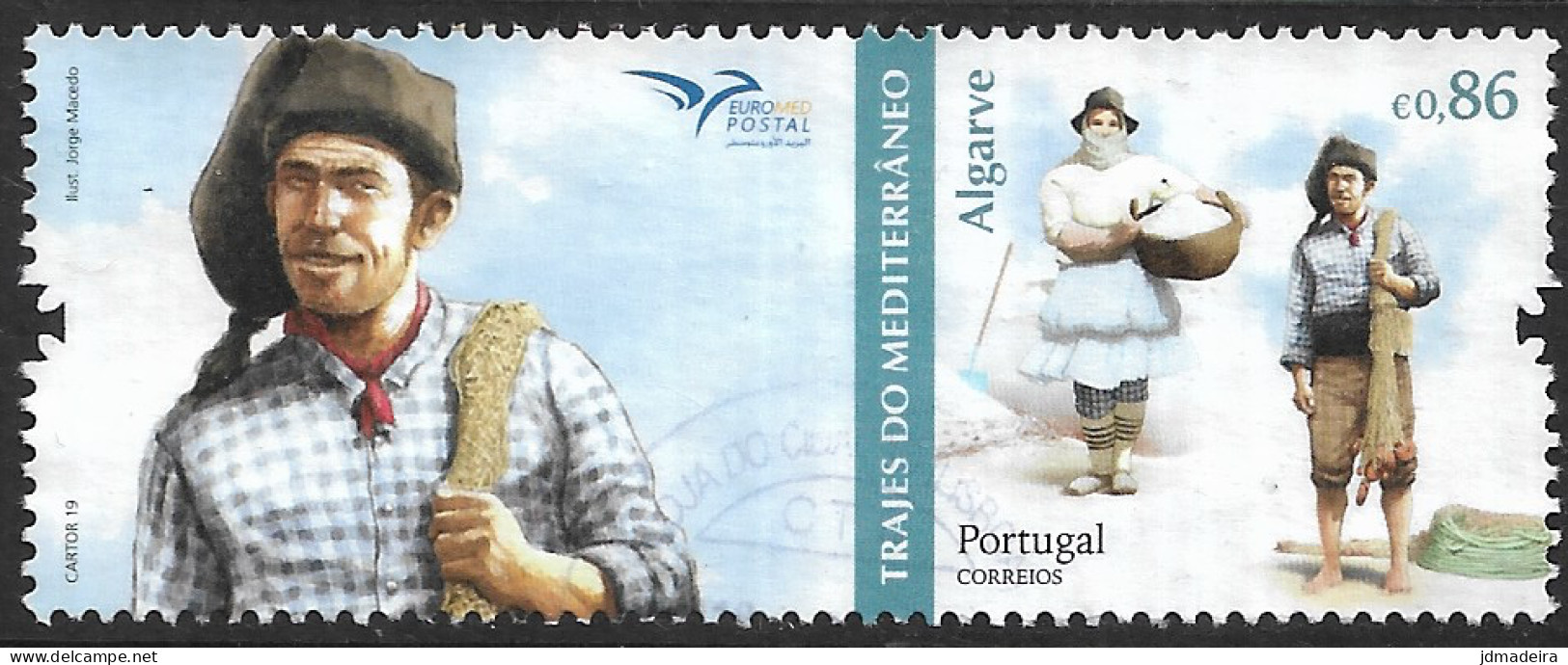 Portugal – 2019 Mediterranean Costumes 0,86 Used Stamp - Used Stamps