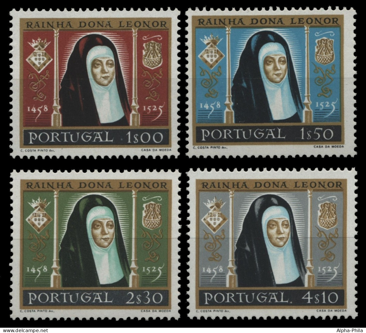 Portugal 1958 - Mi-Nr. 872-875 ** - MNH - Königin Leonor - Ongebruikt