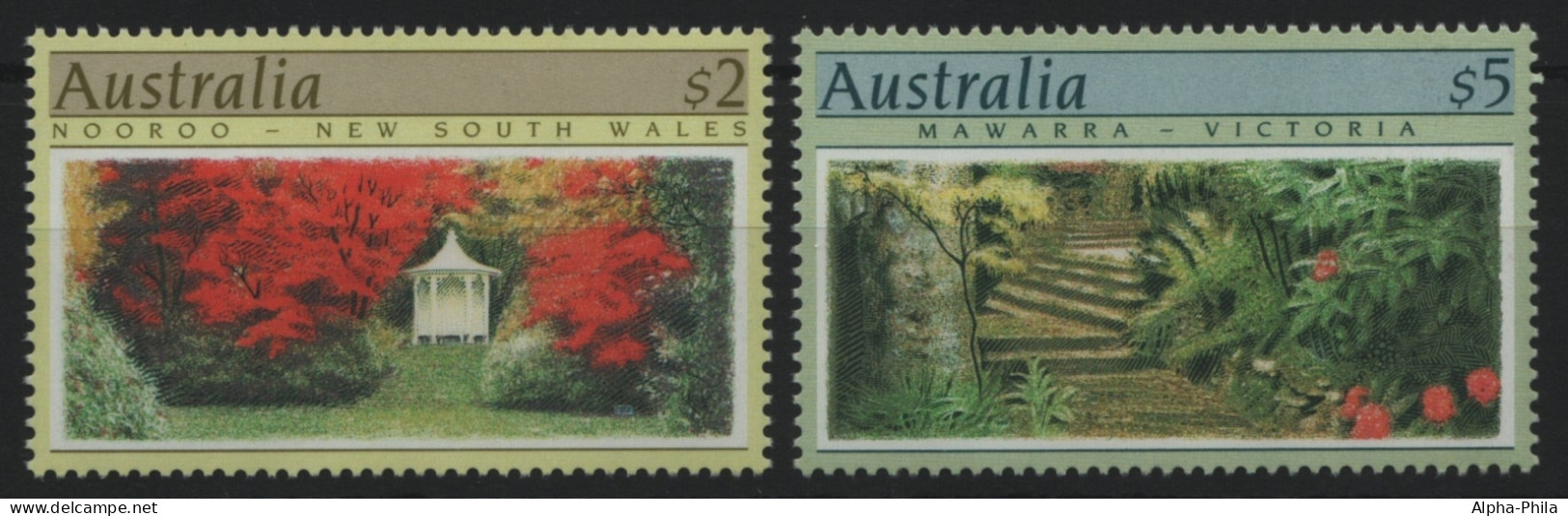 Australien 1989 - Mi-Nr. 1170-1171 A ** - MNH - Gartenanlagen - Mint Stamps