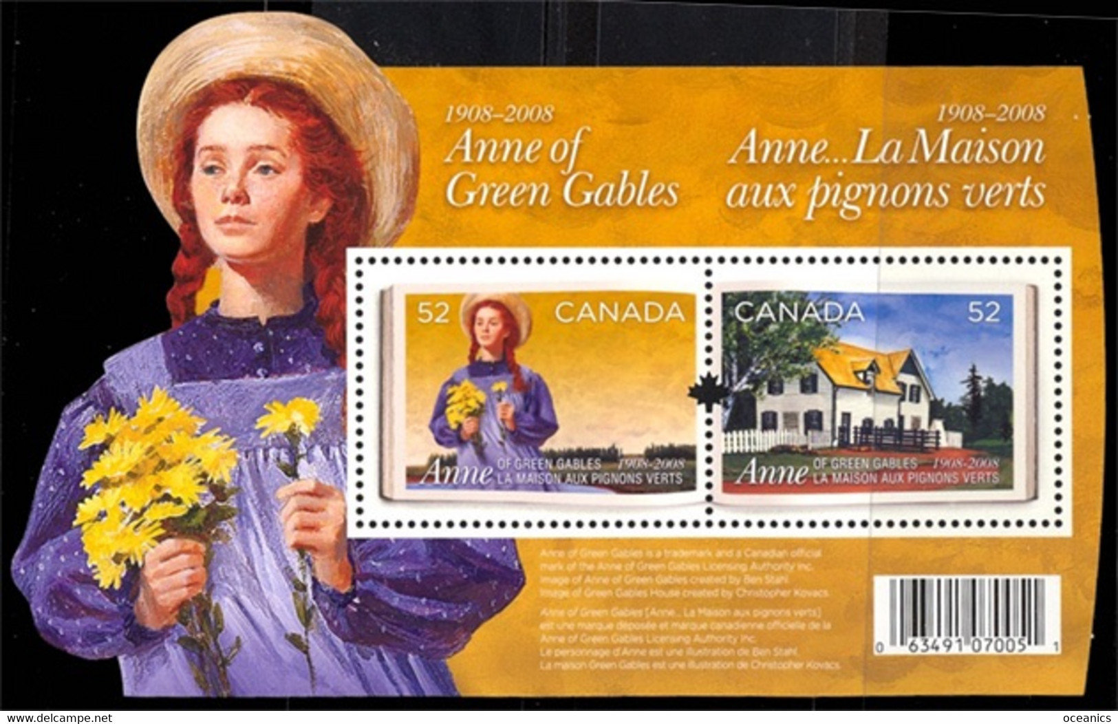 Canada (Scott No.2276 - Anne Of Green Gables) (**) SS - Oblitérés