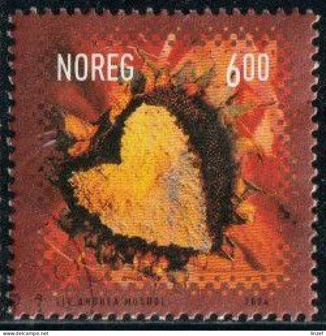 Norvège 2004 Yv. N°1439 - Saint Valentin - Oblitéré - Used Stamps