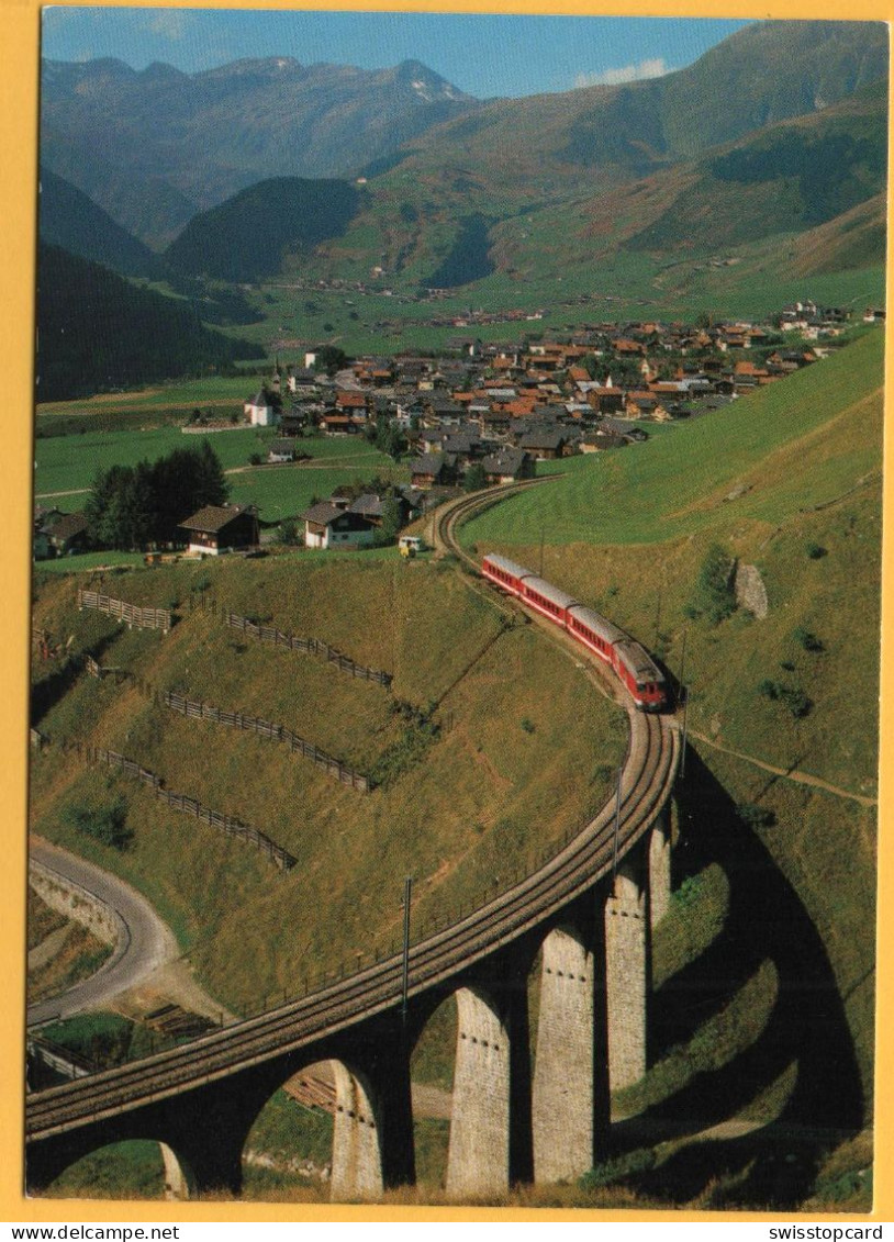 SEDRUN Die Furka-Oberalp-Bahn Auf Dem Viadukt Nach Bugnei - Tujetsch