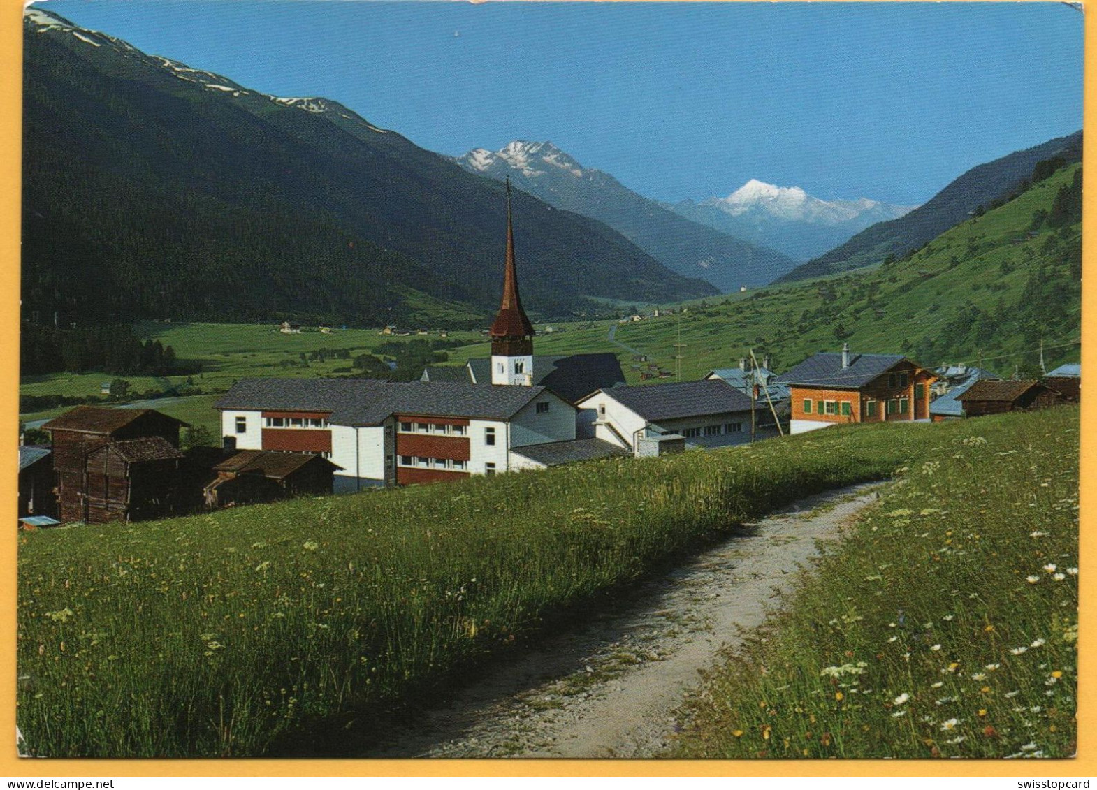 MÜNSTER Im Goms Mit Weisshorn - Münster-Geschinen