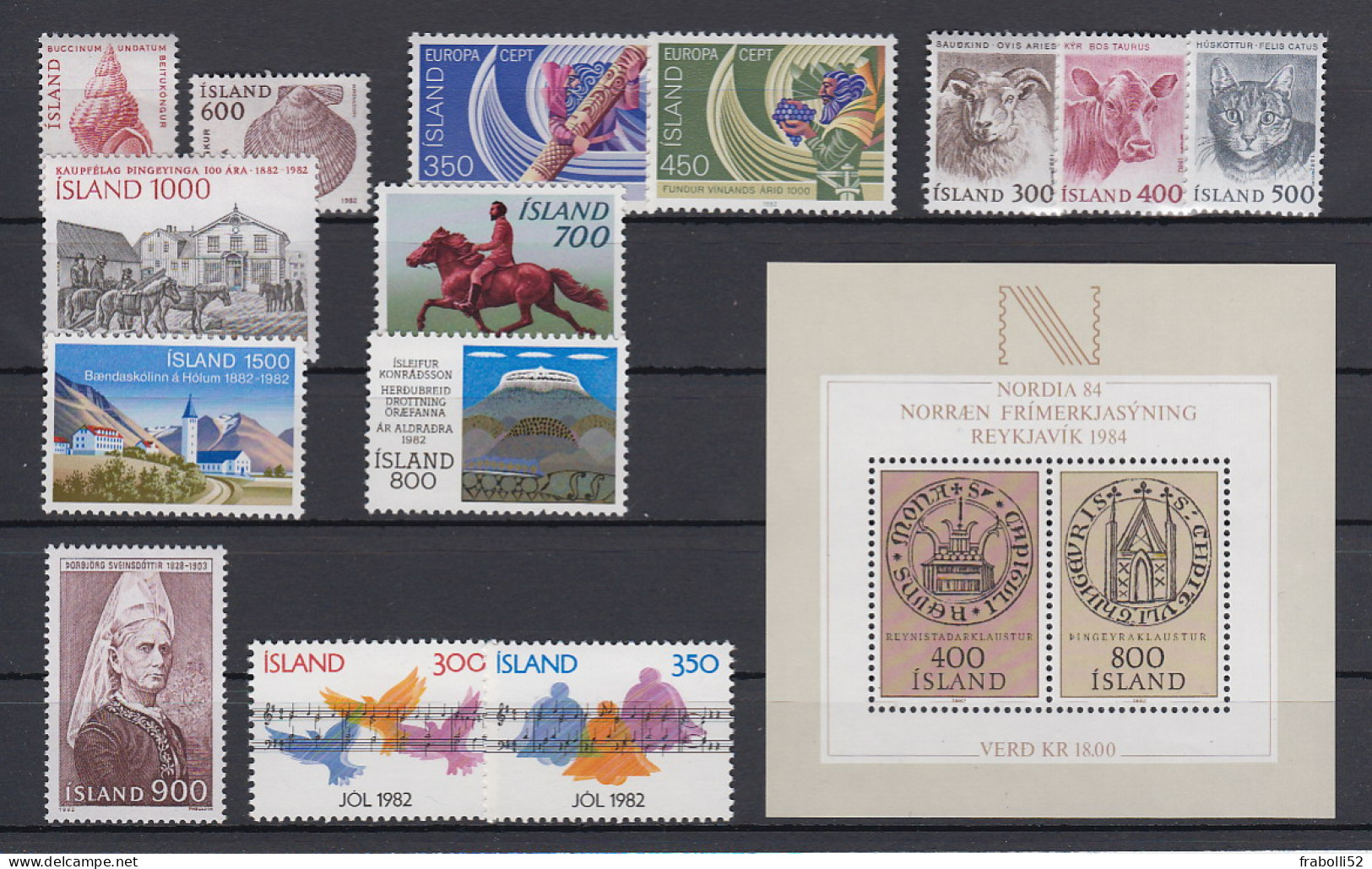 Islanda Nuovi:  Annata 1982 Completa - Full Years