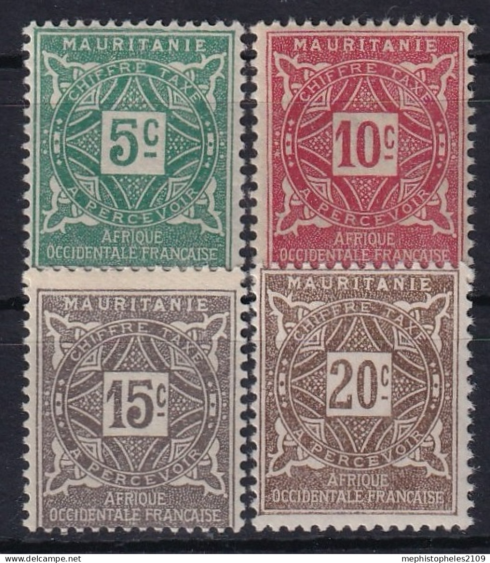 MAURITANIE 1914 - MLH - YT 17-20 - Taxe - Usados