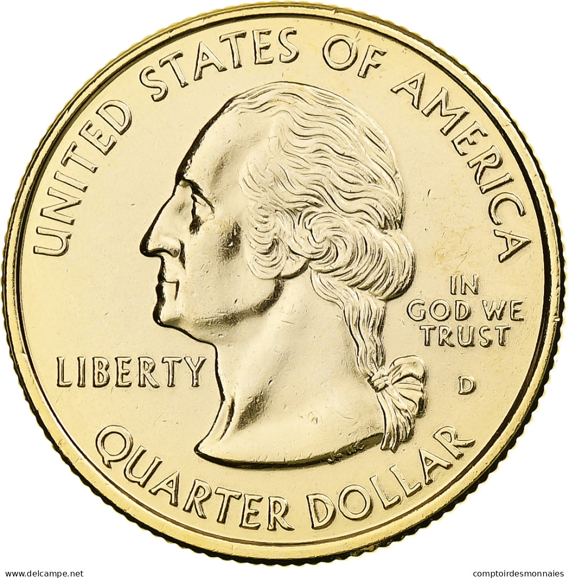 États-Unis, Pennsylvania, Quarter, 1999, U.S. Mint, Denver, Gold-plated Coin - 1999-2009: State Quarters