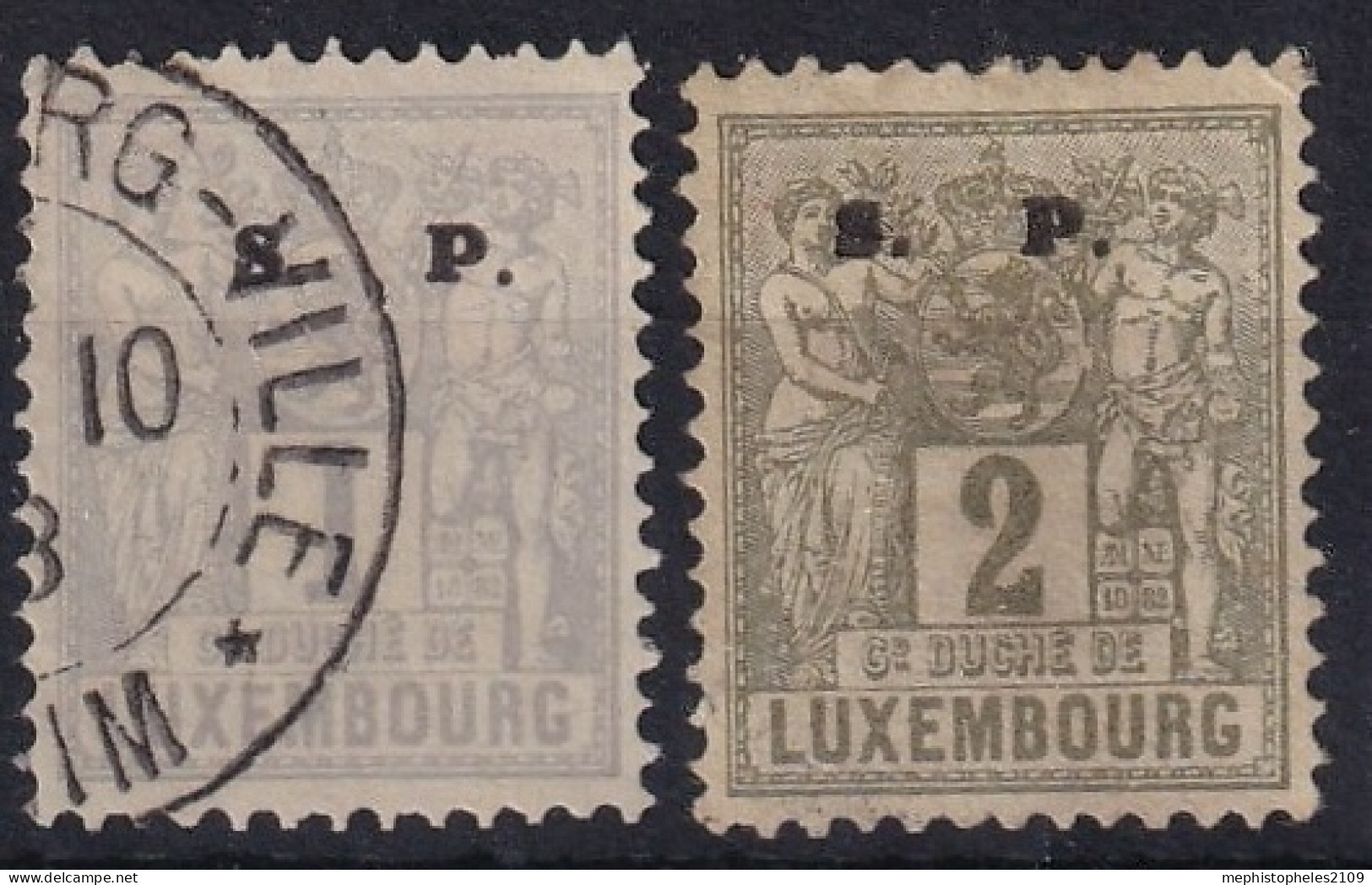 LUXEMBOURG 1882 - Canceled/MLH - Sc# O52, O53 - Officials - Service