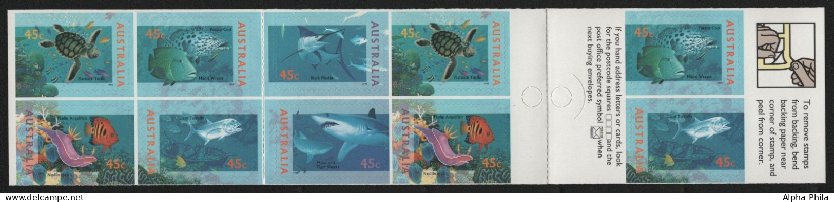 Australien 1995 - Mi-Nr. 1517-1522 ** - MNH - MH 88 - Meerestiere / Marine Life - Carnets