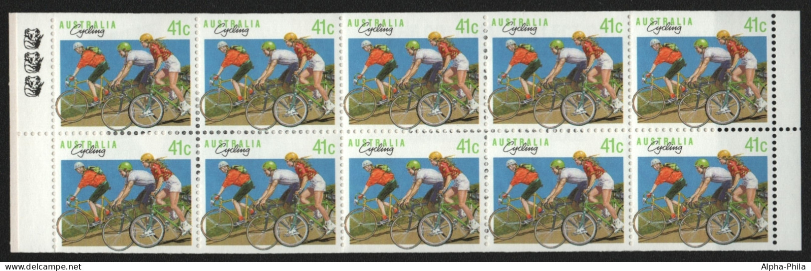 Australien 1989 - Mi-Nr. 1165 D ** - MNH - MH 0-63 - Radsport - Postzegelboekjes
