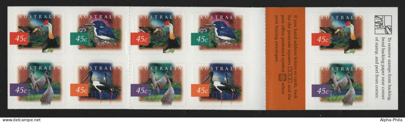 Australien 1997 - Mi-Nr. 1645-1648 BA ** - MNH - MH 113 - Wildtiere - Postzegelboekjes