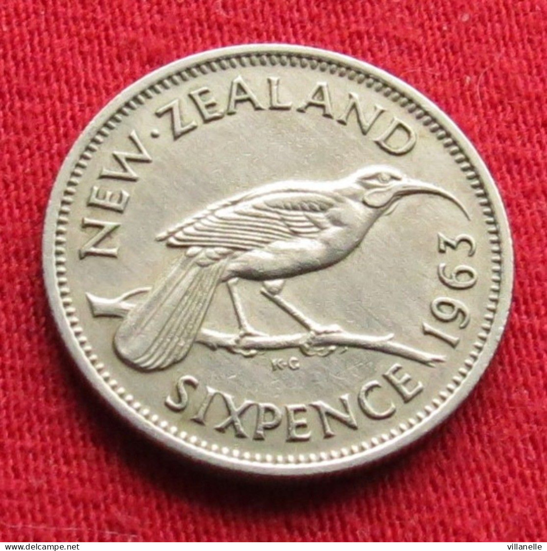 New Zealand 6 Sixpence Pence 1963 KM# 26.2 *VT Nova Zelandia Nuova Zelanda Nouvelle Zelande Six - Nouvelle-Zélande