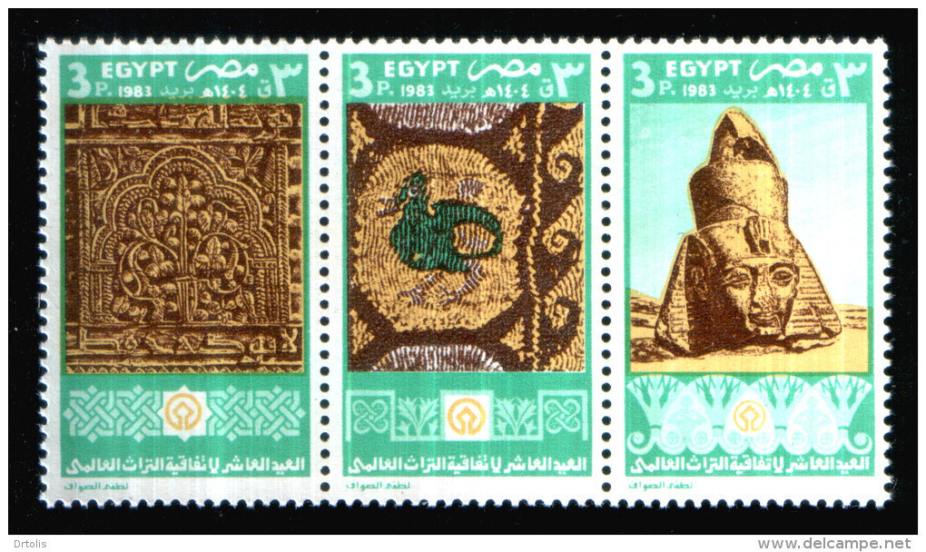 EGYPT / 1983 / WORLD HERITAGE CONVENTION / RAMESES II / PHARAONIC ; ISLAMIC & COPTIC MONUMENTS / MNH / VF . - Nuevos