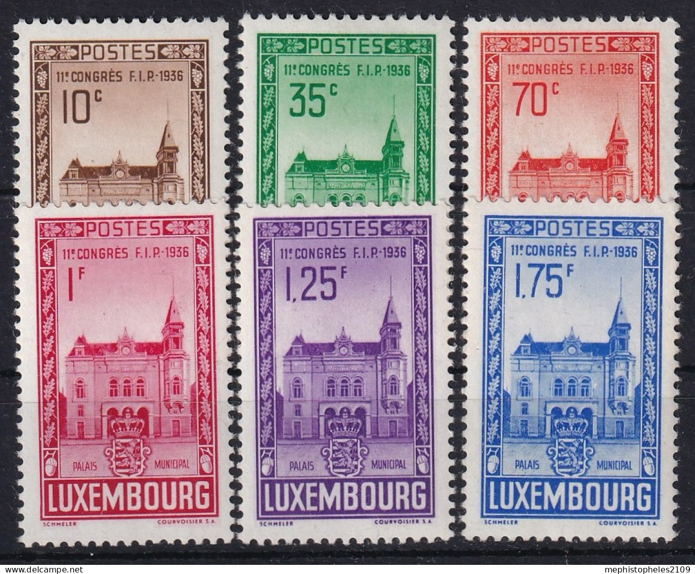 LUXEMBOURG 1936 - MNH - Sc# 200-205 (201: MLH) - Used Stamps